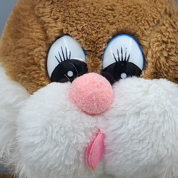 Daekor Vintage Pot Belly Bunny Rabbit Brown White 1979 16” Plush Stuffed Animal - Picture 2 of 16